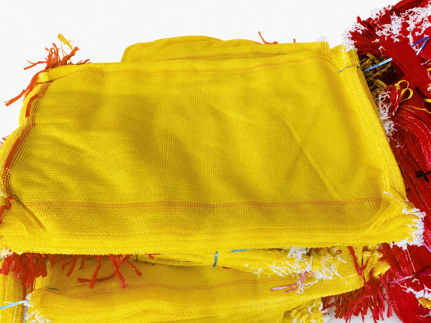 Yellow mesh bags