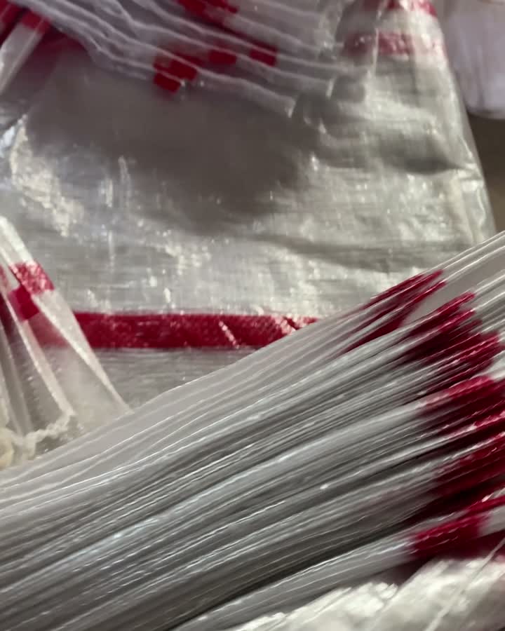 Handling clear striped bags
