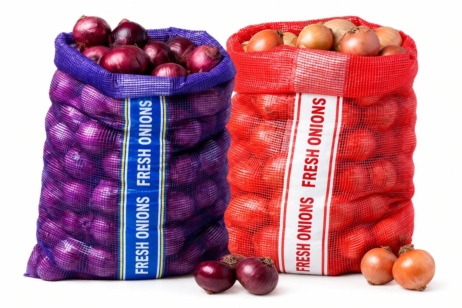 Packaging in use · Mesh bags